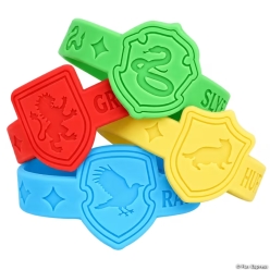 Harry Potter Hogwarts Houses Rubber Bracelets - 20 Pack
